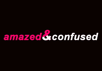 amazed and confused logo example