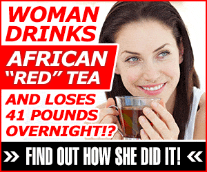 300x250 woman red tea banner example