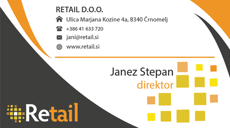 retail business card design