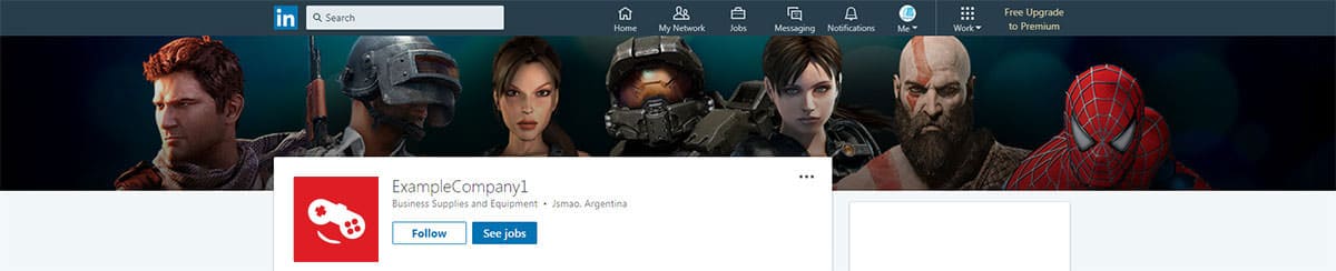 games site linkedin banner example