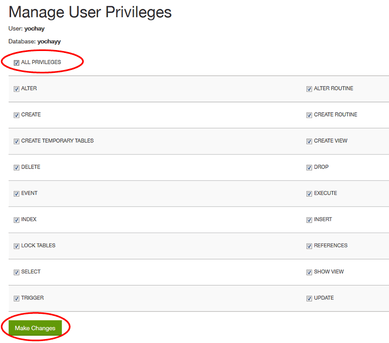 Mange User Privileges